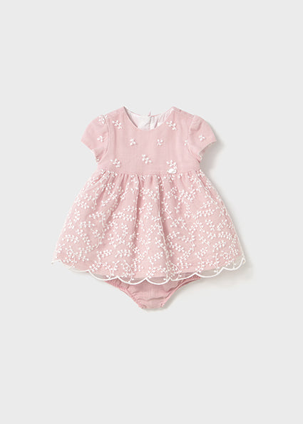 Mayoral rochita fete cu chilotei tul brodata 0-18 luni Roz Baby