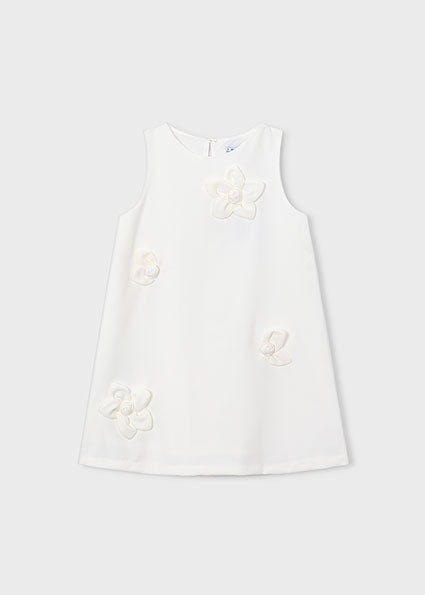 Mayoral rochita fete cu flori 5-10 ani Off-white