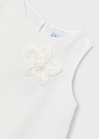 Mayoral rochita fete cu flori 5-10 ani Off-white