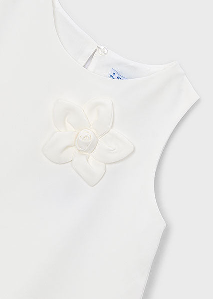 Mayoral rochita fete cu flori 5-10 ani Off-white