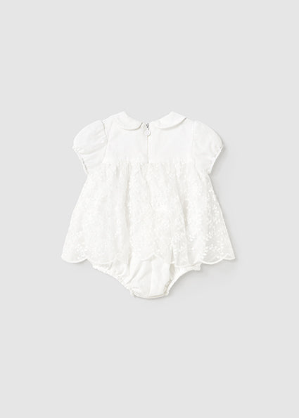 Mayoral rochita fete cu tul si body inclus 0-18 luni Off-white