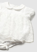 Mayoral rochita fete cu tul si body inclus 0-18 luni Off-white