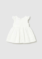 Mayoral rochita fete de vara 12-48 luni Off-white cu floricica aplicata