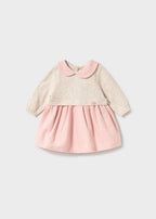 Mayoral rochita fete din tricot combinata 0-18 luni Roz baby