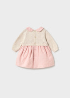 Mayoral rochita fete din tricot combinata 0-18 luni Roz baby