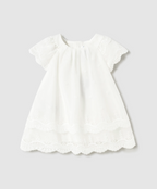 Mayoral rochita fete din tul brodata cu volane 12-48 luni Off-white