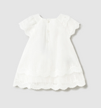 Mayoral rochita fete din tul brodata cu volane 12-48 luni Off-white