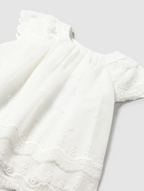 Mayoral rochita fete din tul brodata cu volane 12-48 luni Off-white