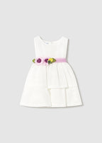 Mayoral rochita fetite cu snur floral 12-48 luni Alb