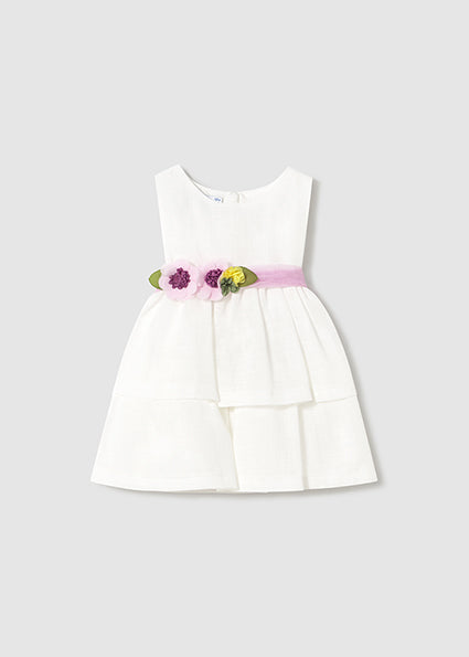 Mayoral rochita fetite cu snur floral 12-48 luni Alb