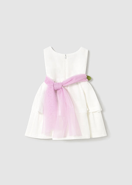 Mayoral rochita fetite cu snur floral 12-48 luni Alb