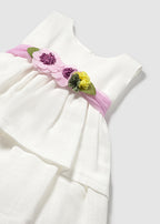Mayoral rochita fetite cu snur floral 12-48 luni Alb