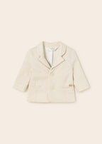 Mayoral sacou baieti tip jacheta 0-18 luni, Off-white