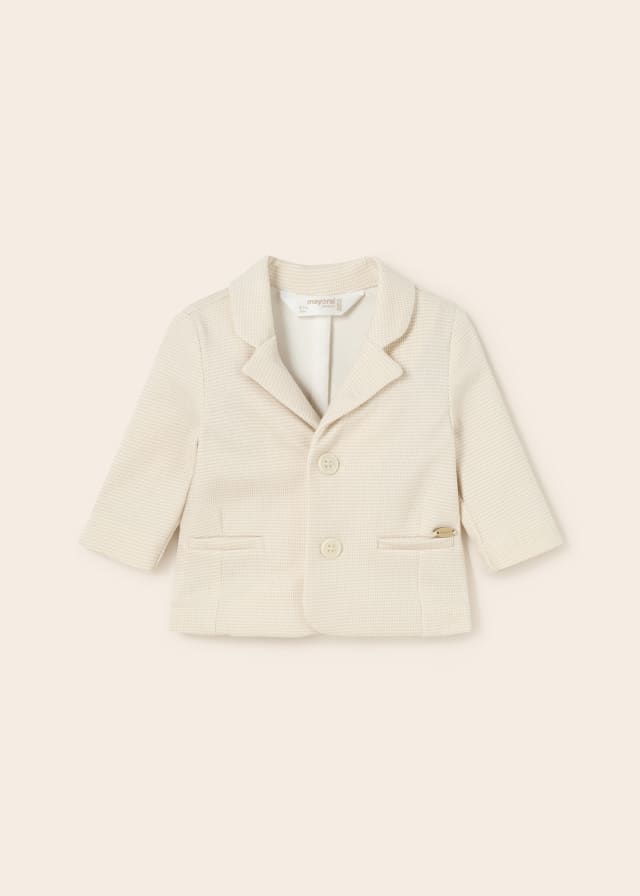 Mayoral sacou baieti tip jacheta 0-18 luni, Off-white