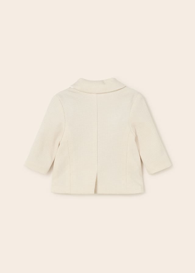 Mayoral sacou baieti tip jacheta 0-18 luni, Off-white Imagine secundară a produsului