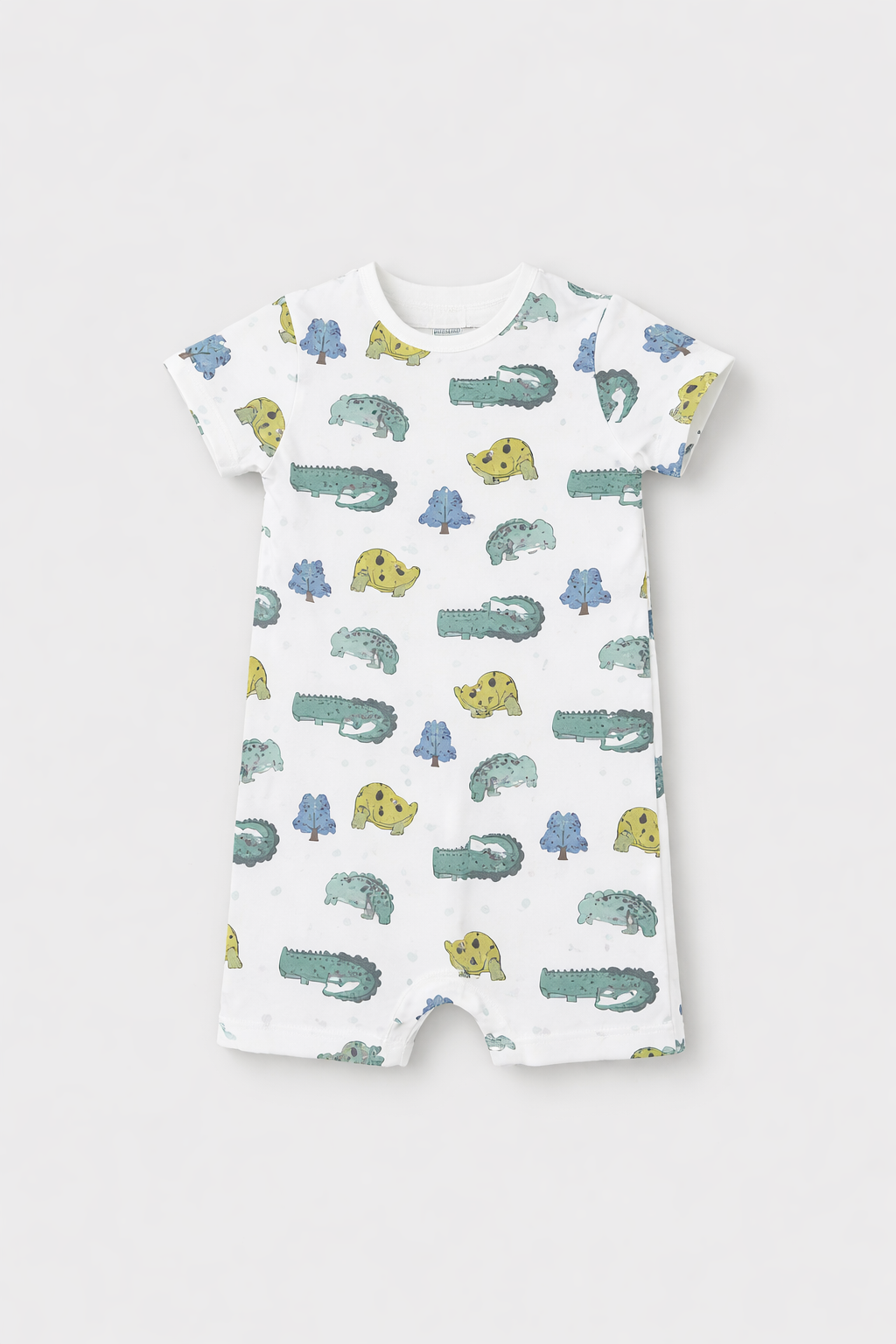 Mayoral pijama baieti de vara 0-18 luni Alb-Mar cu reptile