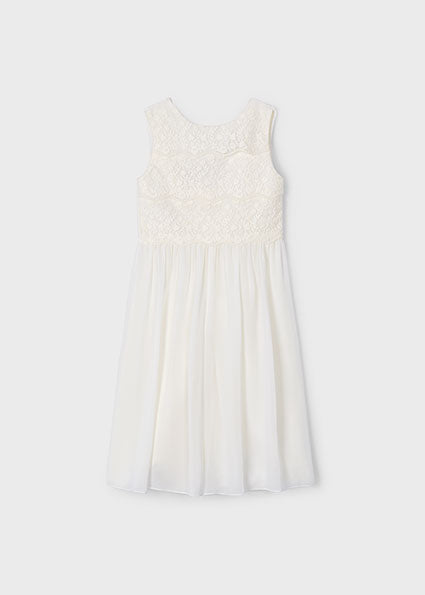 Mayoral salopeta fete lunga pentru ceremonie 5-10 ani Off-white