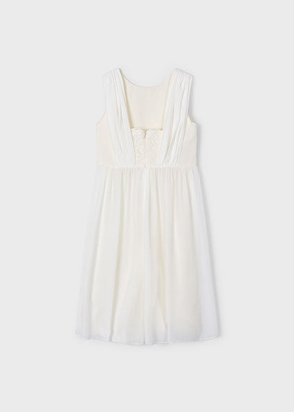 Mayoral salopeta fete lunga pentru ceremonie 5-10 ani Off-white