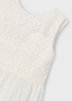 Mayoral salopeta fete lunga pentru ceremonie 5-10 ani Off-white