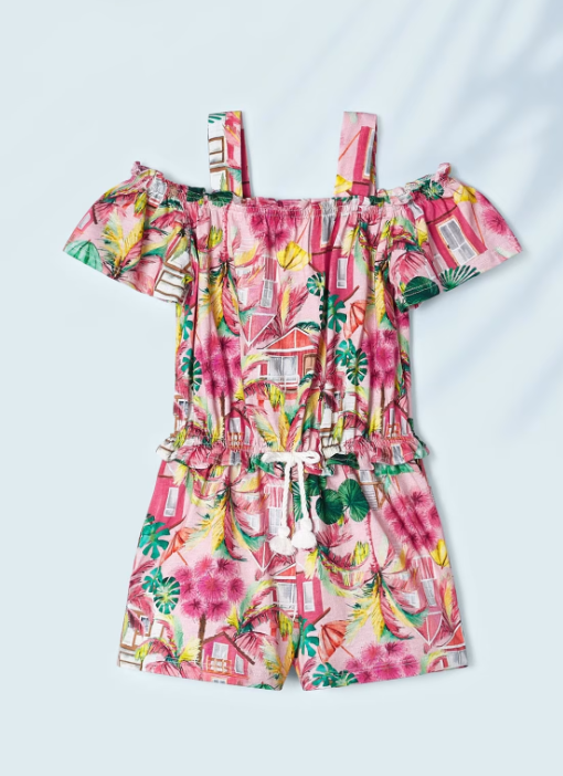 Mayoral salopeta fete scurta imprimata 3-9 ani, Peonia Imagine principală a produsului