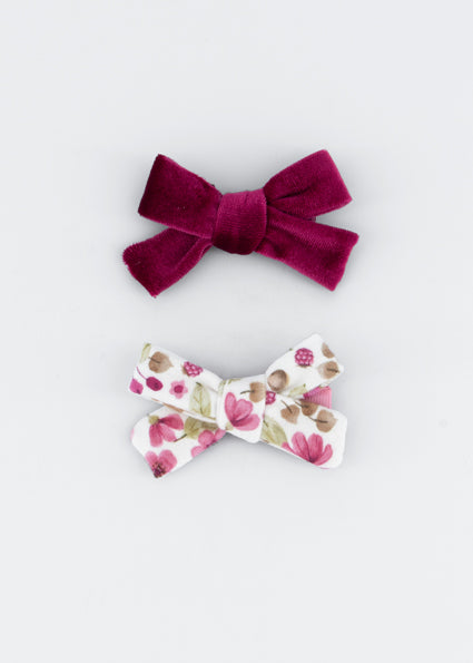 Mayoral set 2 clame par pentru fetite tip funda 12m+ Framboise