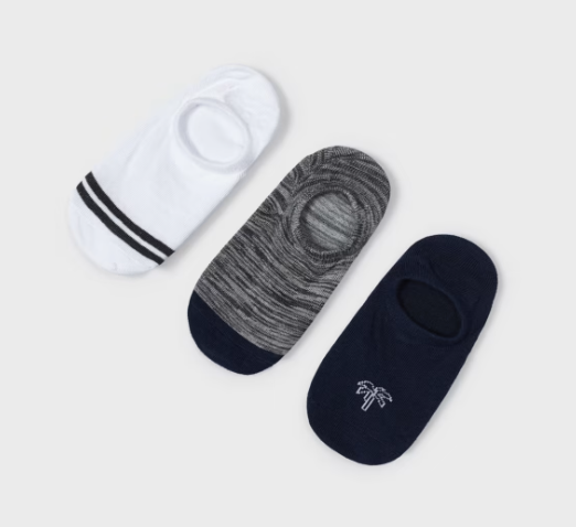 Mayoral set 3 perechi sosete baieti extra scurte 2-12 ani Navy Blue