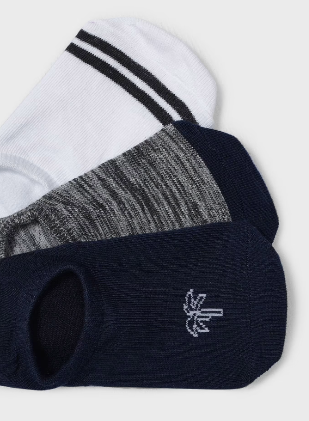 Mayoral set 3 perechi sosete baieti extra scurte 2-12 ani Navy Blue