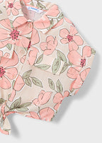 Mayoral bluza fete de vara imprimeu si top 5-10 ani Mandarina