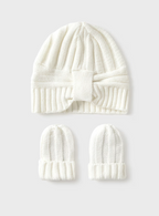 Mayoral set caciula si manusi tricot fete 0-18 luni Off-white