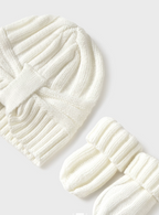 Mayoral set caciula si manusi tricot fete 0-18 luni Off-white