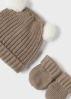 Mayoral set caciula si manusi tricot baieti 0-18 luni Tiramisu vigore