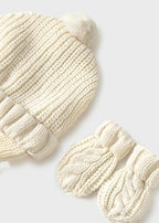 Mayoral set caciula si manusi tricot unisex 0-18 luni Ceramica