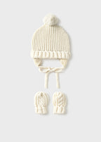 Mayoral set caciula si manusi tricot unisex 0-18 luni Ceramica