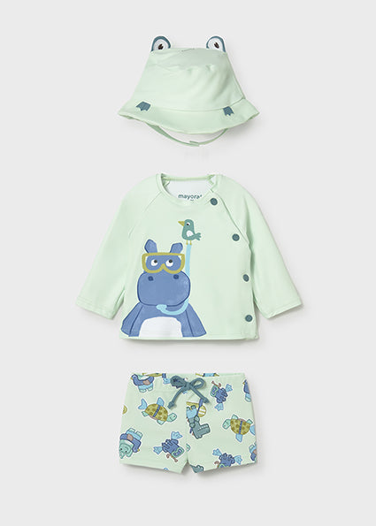 Mayoral set costum de baie baieti cu protectie UV si palarie 0-18 luni Mar Imagine principală a produsului