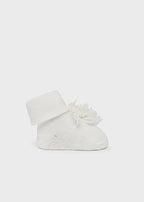 Mayoral set fete bentita si sosete cu flori  0-18 luni Off-white