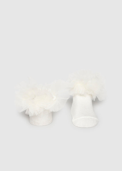 Mayoral set fete sosete cu bentita 0-18 luni Off-white
