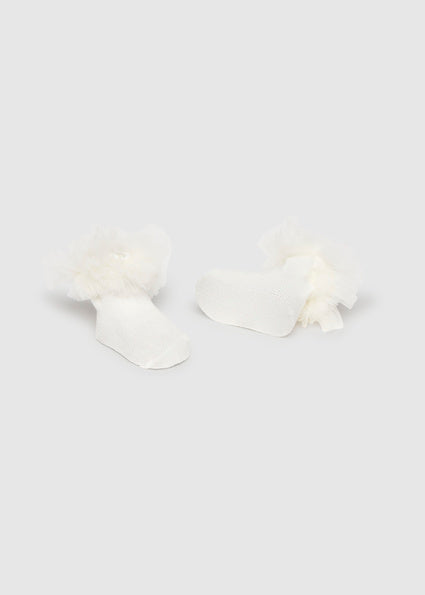 Mayoral set fete sosete cu bentita 0-18 luni Off-white