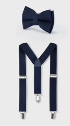 Mayoral set papion si bretele baieti 4-12 ani Navy blue