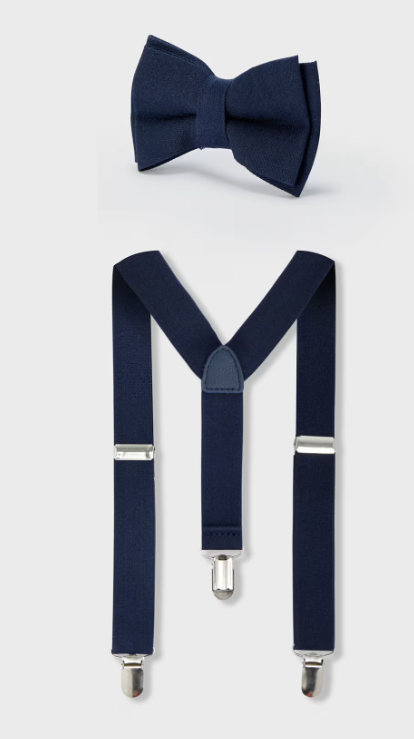 Mayoral set papion si bretele baieti 4-12 ani Navy blue