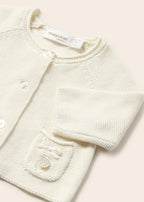 Mayoral set tricot bluza fete cu sosete 0-18 luni Off-white