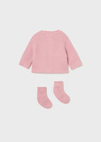 Mayoral set tricot bluza fete cu sosete 0-18 luni Rosette
