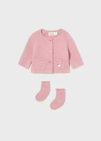Mayoral set tricot bluza fete cu sosete 0-18 luni Rosette