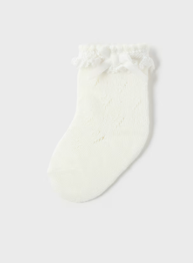 Mayoral sosete fete cu dantela si fundita 0-18 luni Off-white Imagine principală a produsului