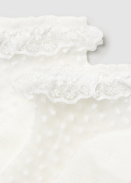 Mayoral sosete fete plumeti 12-36 luni Off-white Imagine secundară a produsului