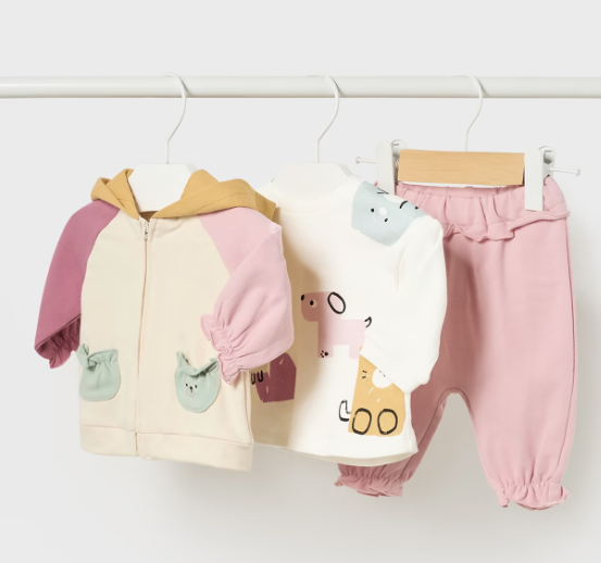 Mayoral trening fete 3 piese din bumbac 0-18 luni Candy
