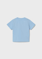 Mayoral tricou baieti basic cu scris 12-48 luni Celeste