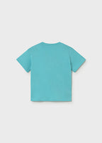 Mayoral tricou baieti basic cu scris 12-48 luni Turcoaz