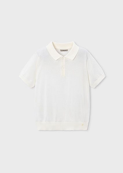 Mayoral tricou baieti basic de tip polo 5-10 ani Nata Imagine principală a produsului