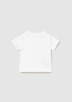 Mayoral tricou baieti basic cu maneca scurta 0-18 luni Alb