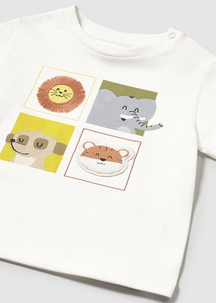 Mayoral tricou baieti cu animalute 6-48 luni Nata